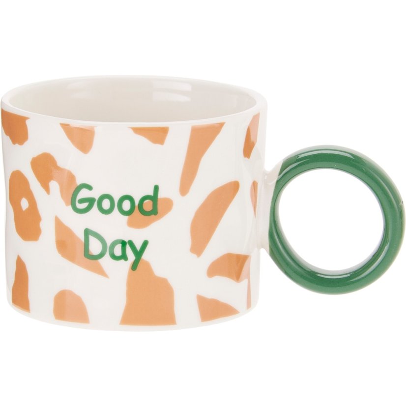 Sada hrnků porcelán 2 ks 380 ml růžová / oranžová