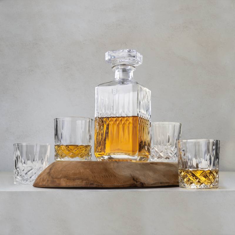 Sada lahve 750 ml a 4 ks sklenic na whisky 220 ml