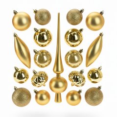 Vianočné ozdoby sada 19 ks zlatá Vianočné ozdoby sada 19 ks zlatá