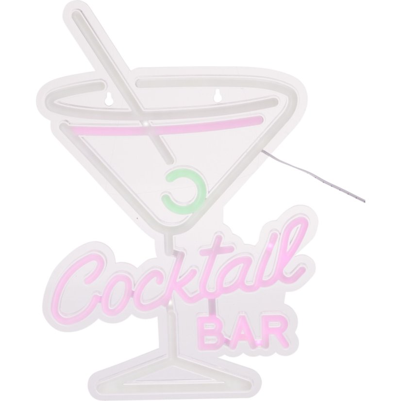 Dekorace svítící nástěnná 30 × 38 cm coctail bar