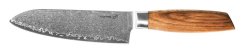 G21 Gourmet Damascus 17 cm, nôž Santoku, rukoväť zo zebrového dreva