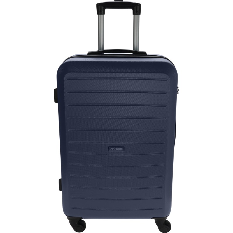 Set de valize de călătorie din plastic, 3 buc., 50 / 60 / 70 cm, albastru închis