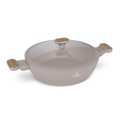 Hlboká panvica s titánovým povrchom a pokrievkou 28 cm Taupe Nordic Collection
