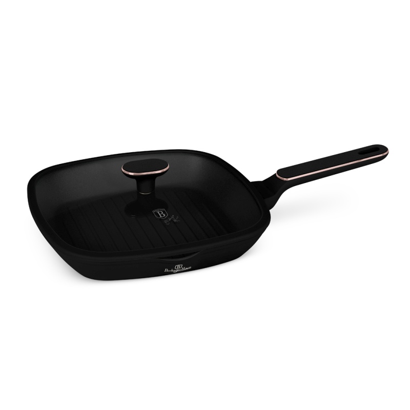 Grilovacia panvica s titánovým povrchom a vekom 28 cm Black Rose Collection