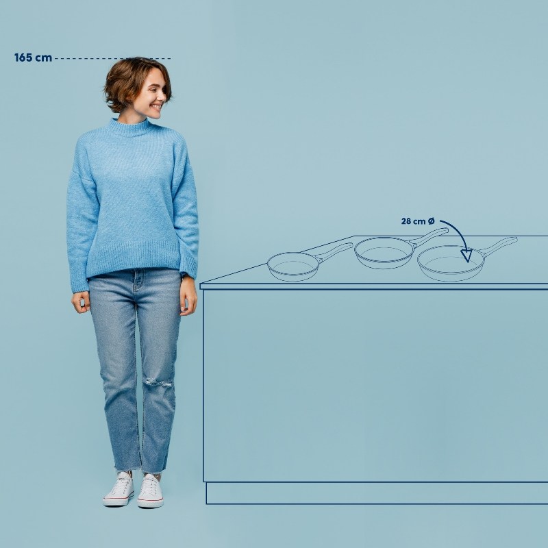 Pánev Vitana Gusto litý hliník šedá 28 x 6 cm