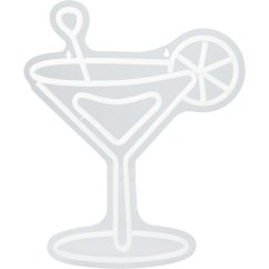 Dekorace svítící nástěnná 30 × 38 cm coctail citron
