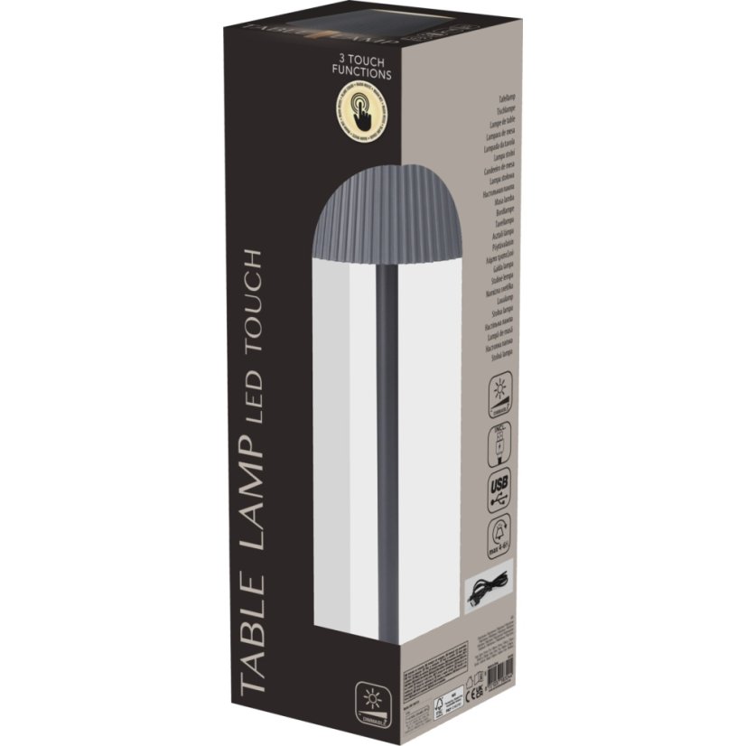 Stolová lampa 10 x 36 cm sivá