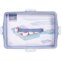 Plastový servírovací tác s víkem 44 x 31 cm bílá