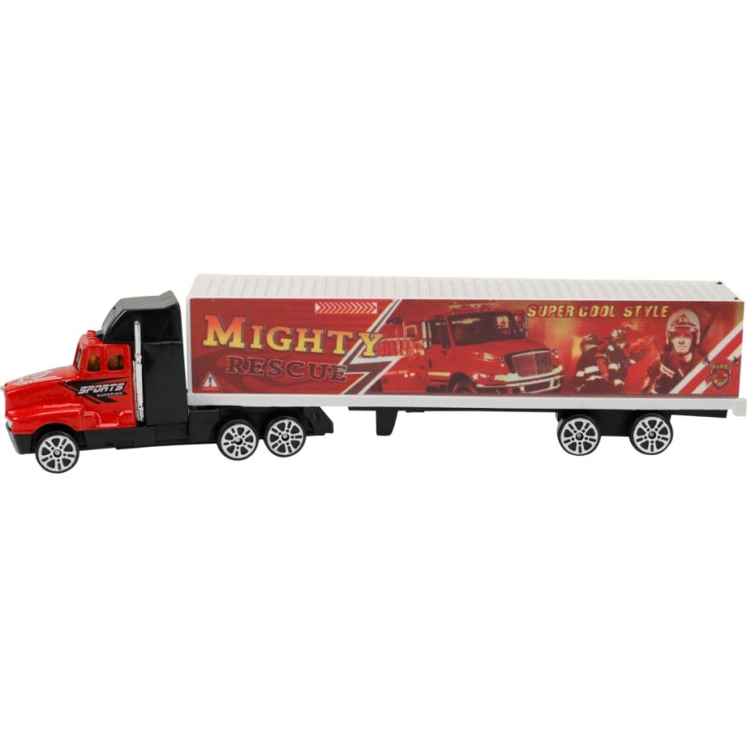 Camion joc caz set de mașini și semne de circulație 17 buc