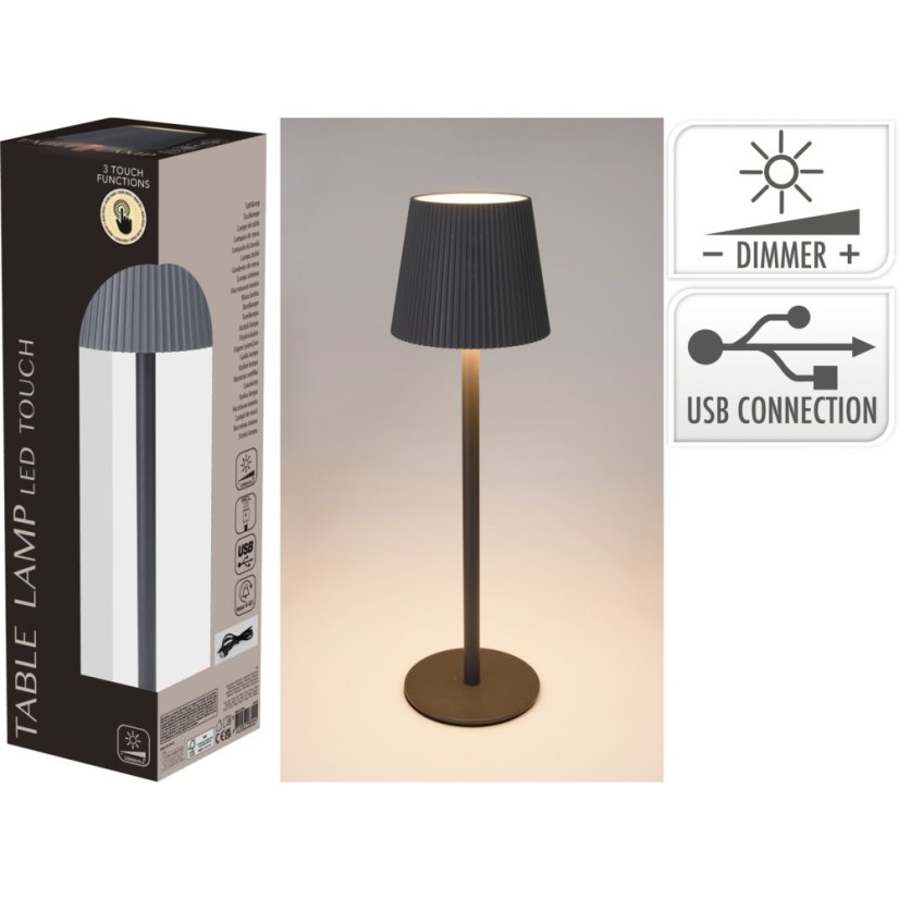 Stolová lampa 10 x 36 cm sivá