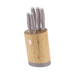 Sada nožů se stojanem BAMBOO 6 ks Taupe Collection Sada nožů se stojanem BAMBOO 6 ks Taupe Collection