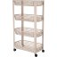 Cărucior de bucătărie cu 4 niveluri, 79 cm, bej