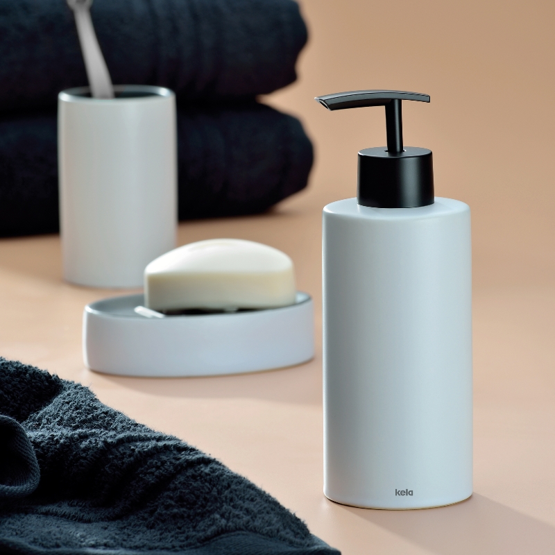 Dávkovač mýdla Matsi keramika černá 300 ml