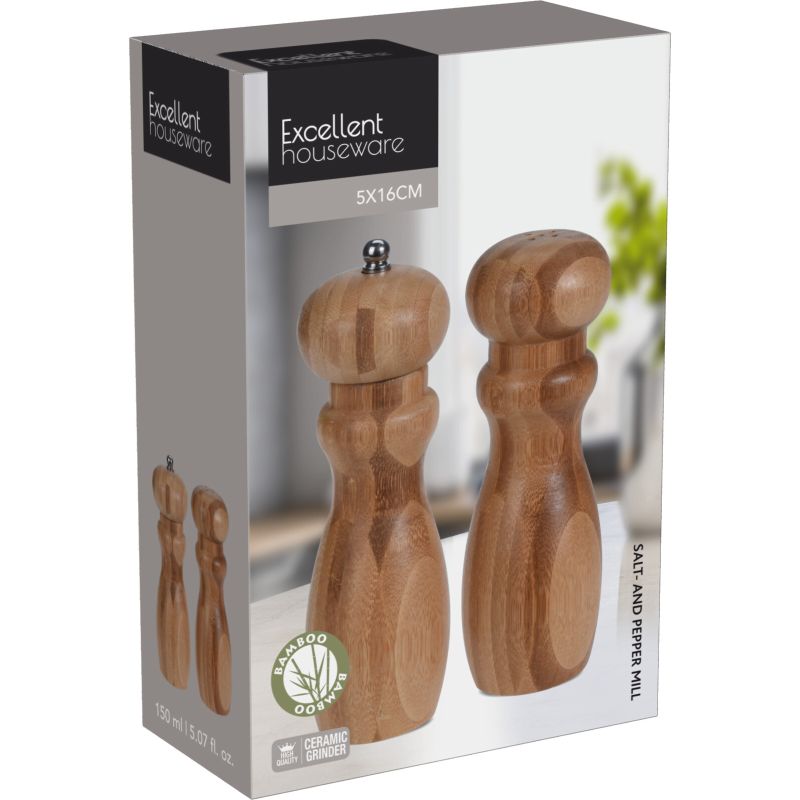 Set de 2 râșnițe pentru sare și piper