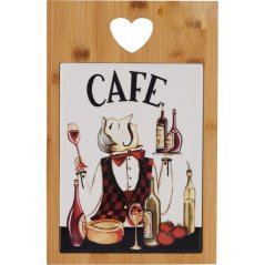 Sevírovacia doska s keramickou kachľou CAFE