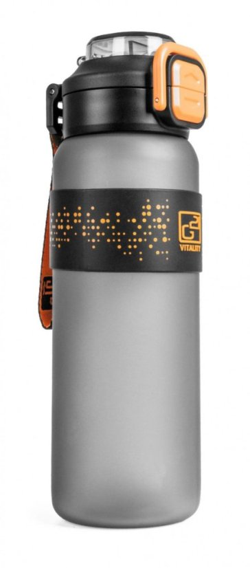G21 fľaša na pitie 1000 ml 2v1, sivá mrazená