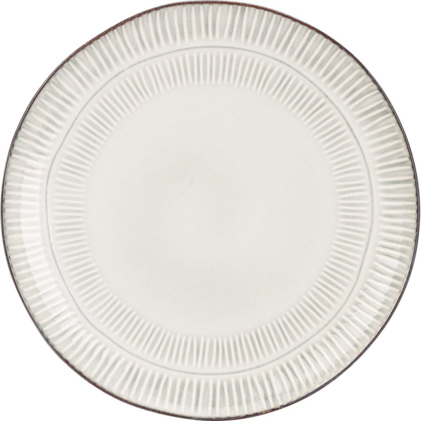 Talíř mělký  sada 6 ks 27 cm šedá kamenina