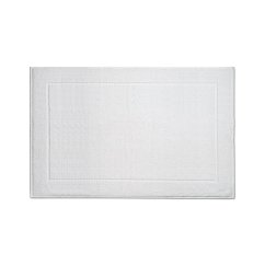 Alfombra de baño LAVINIA 100% bioalgodón blanco 60x100 cm