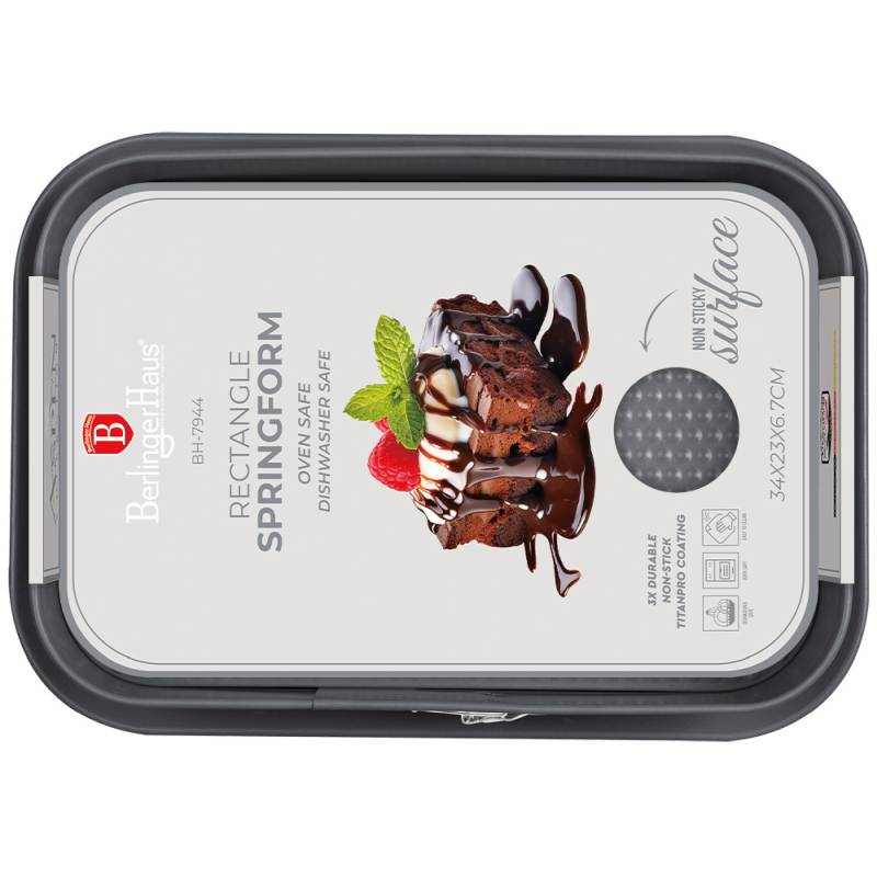 Forma na dort hranatá s titanovým povrchem 39x27 cm Aspen Collection