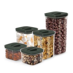 Set de recipiente pentru alimente, 10 bucăți, colecția Matte Green