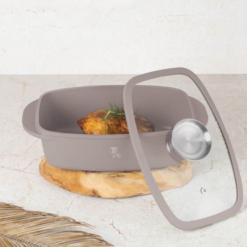 Bandeja de horno con tapa Aroma 6 l Colección Taupe