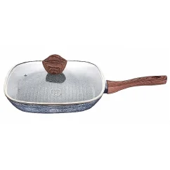 Panvica grilovacia s pokrievkou a mramorovým povrchom 28 cm Forest Line
