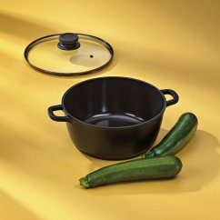 Kastrol s keramickým povrchem a poklicí ATURA 24 cm 3,2 l Kastrol s keramickým povrchem a poklicí ATURA 24 cm 3,2 l