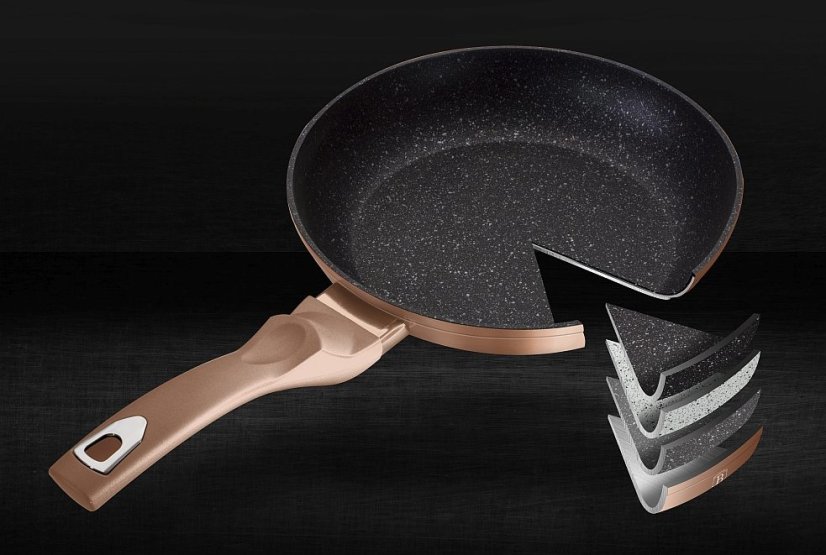 Wok s mramorovým povrchem 30 cm Rosegold Metallic Line