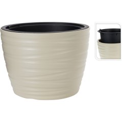 Ghiveci de flori diametru 47x înălțime 35 cm crem
