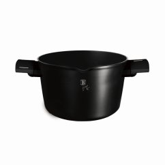Kastrol s poklicí a titanovým povrchem a poklicí 24 cm Matte Black Collection