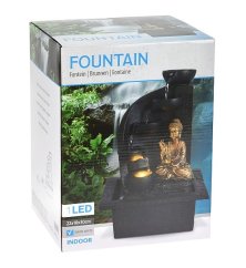 Fontána izbová s LED osvetlením BUDDHA oblá