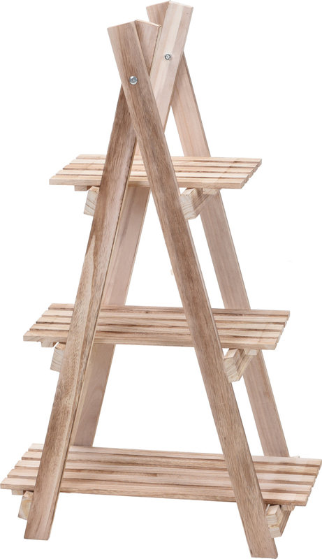 Drevený stojan na kvety 3 poschodia