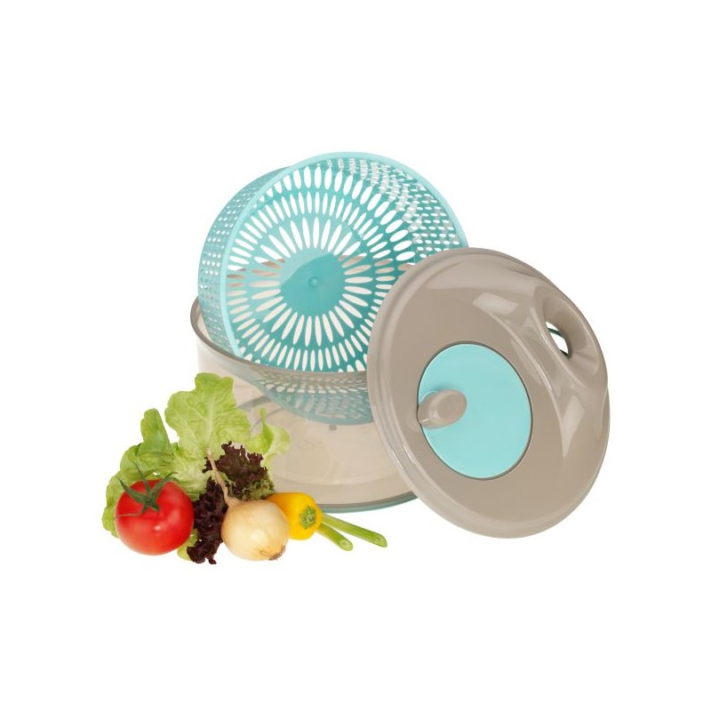 Odstředivka na salát DRY PP-plastik, pastelově modrá H 16cm / Ř 24cm