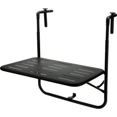 Masă de balcon 60 x 43 x 70 cm negru