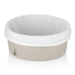 Košík na chleba Grana PU kůže stříbrná šedá 11,0cm 28,0cm