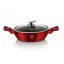 Pekáč kulatý s mramorovým povrchem a poklicí  32 cm Burgundy Metallic Line