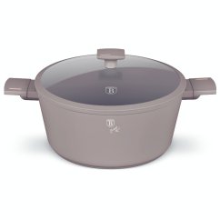 Kastrol s titanovým povrchem a poklicí 20 cm Taupe Collection