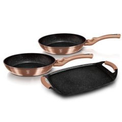 Sada pánví s mramorovým povrchem 3 ks Rosegold Metallic Line Sada pánví s mramorovým povrchem 3 ks Rosegold Metallic Line