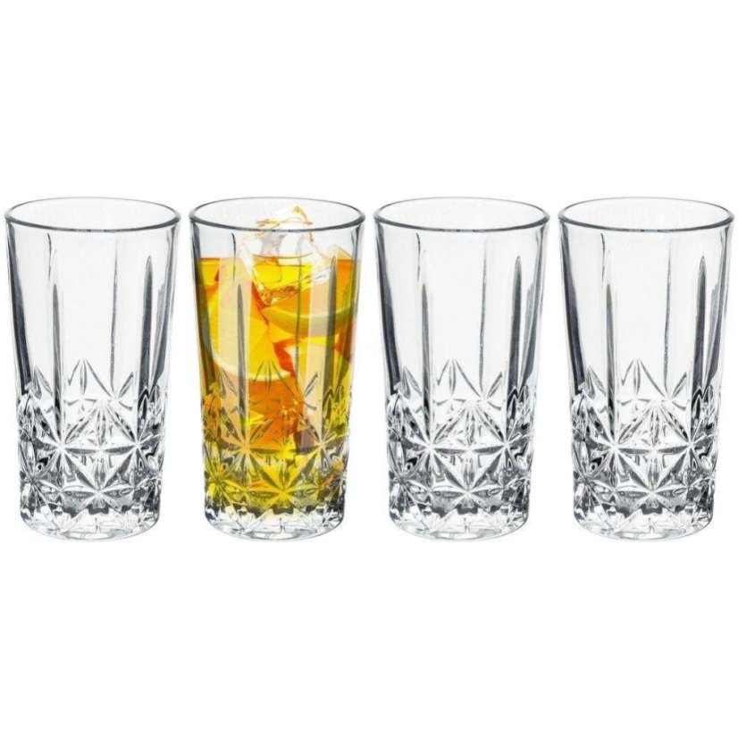 Brúsené poháre na long drink sada 4 ks