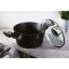 Caserola cu capac cu suprafata de marmura 20 cm Colectia Black Silver
