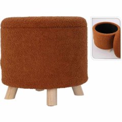 Taburet s úložným prostorem TEDDY 40 cm hnědá