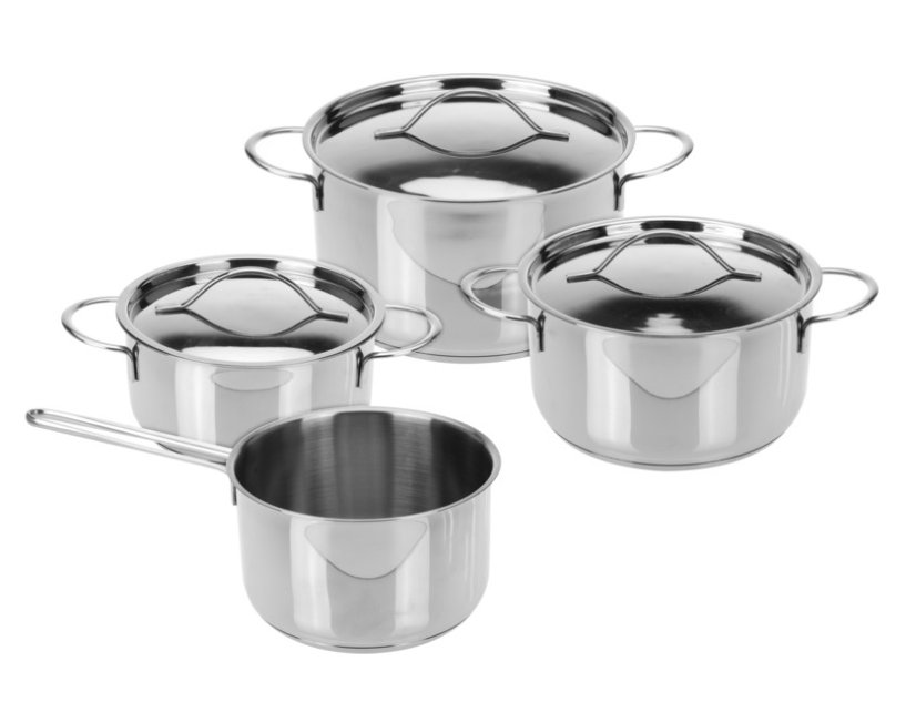 Batería de cocina de acero inoxidable EXCELENTE 7 piezas