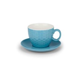 Cești și farfurioare pentru cappuccino ALPINA set de 8 albastru deschis Cești și farfurioare pentru cappuccino ALPINA set de 8 albastru deschis