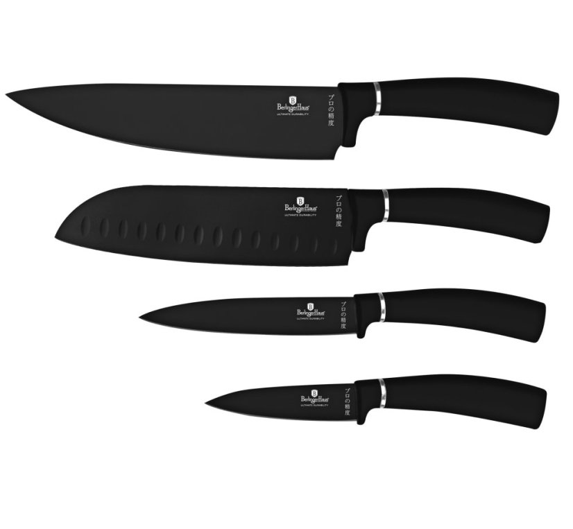 Sada nožů s nepřilnavým povrchem 4 ks Matte Black Collection