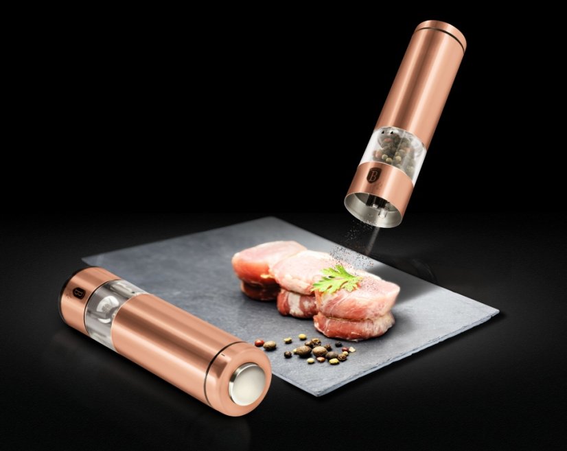 Mlýnek na pepř a sůl elektrický Rosegold Metallic Line