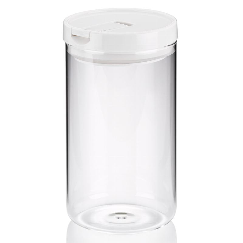 Dóza ARIK skleněná bílá 1,2 l