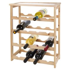 Raft din lemn pentru vinuri pentru 16 sticle