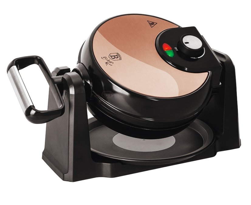 Aparat rotativ pentru vafe pentru 4 vafe cu suport Rosegold Metallic Line