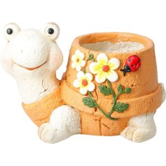 Zahradní dekorace květináč dekorativní žába 21 cm