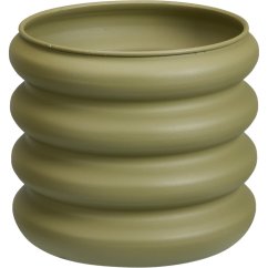 Sada 3 okrúhlych kvetináčov svetlozelenej farby